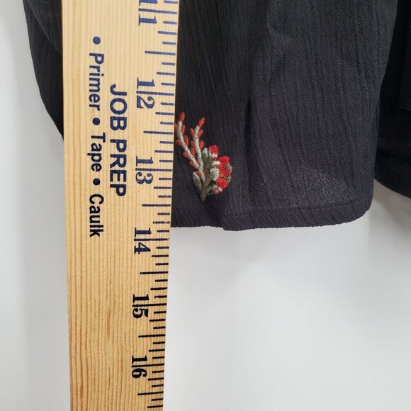 Disturbia Copia Moth Embroidered Cotton Puff Sleeve Top Women Size US 8 NWT - Picture 11 of 14